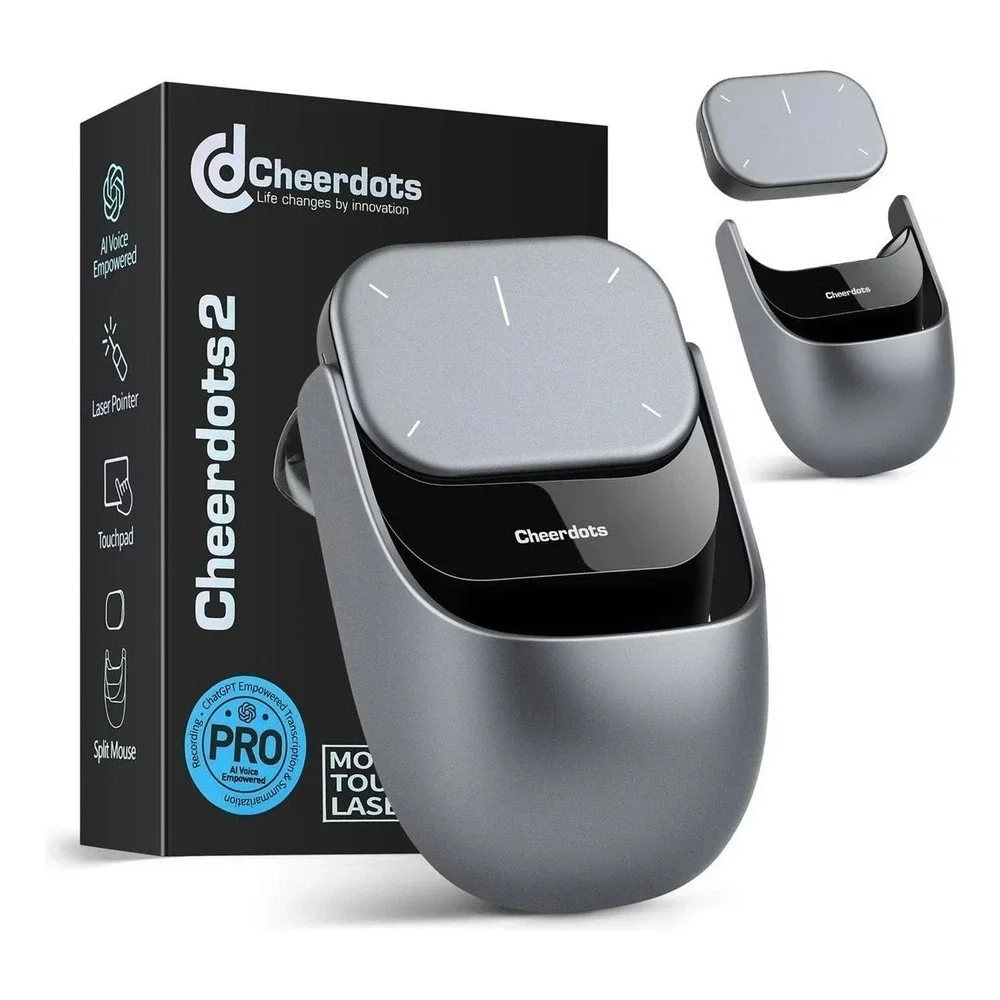 Cheerdots 2 Pro AI Voice powered Split Mouse ChatGPT Presentation Laser‎ Pointer